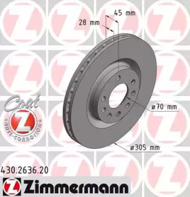 ZIMMERMANN 430263620 -  Тормозной диск
