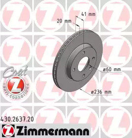 ZIMMERMANN 430263720 -  Тормозной диск