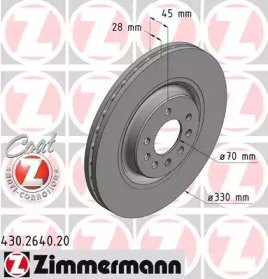 ZIMMERMANN 430264020 -  Тормозной диск