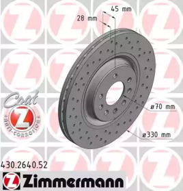 ZIMMERMANN 430264052 -  Тормозной диск