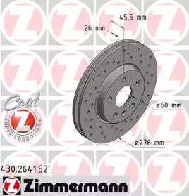 ZIMMERMANN 430264152 -  Тормозной диск