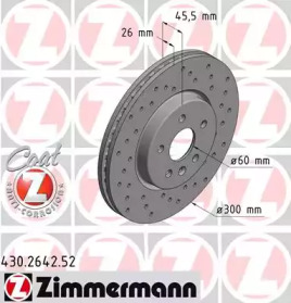ZIMMERMANN 430264252 -  Тормозной диск