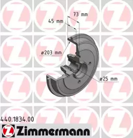 ZIMMERMANN 440183400 -  Тормозной барабан