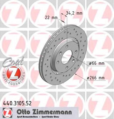 ZIMMERMANN 440310552 -  Тормозной диск