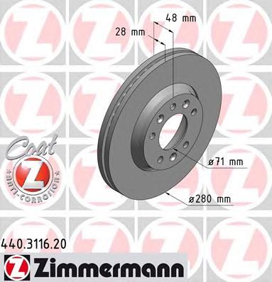 ZIMMERMANN 440311620 -  Тормозной диск