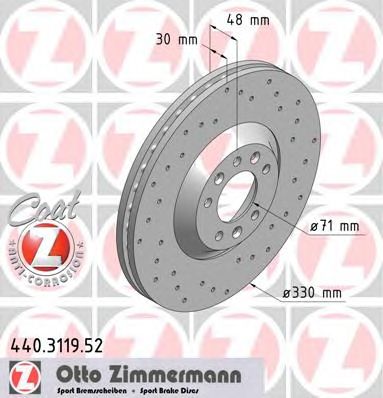 ZIMMERMANN 440311952 -  Тормозной диск