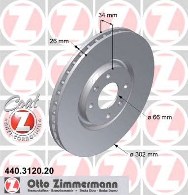 ZIMMERMANN 440312020 -  Тормозной диск