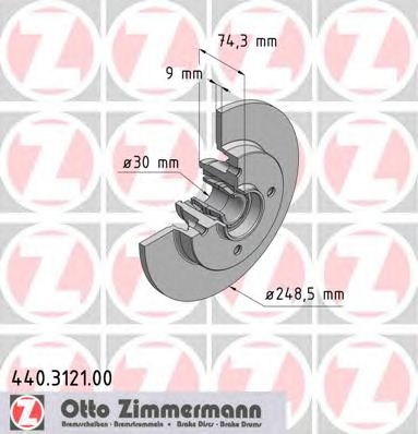 ZIMMERMANN 440312100 -  Тормозной диск
