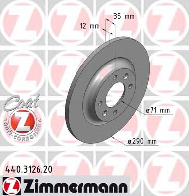 ZIMMERMANN 440312620 -  Тормозной диск