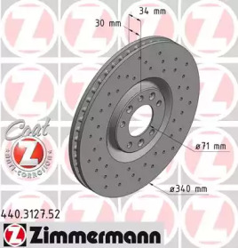 ZIMMERMANN 440312752 -  Тормозной диск