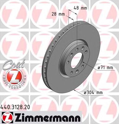 ZIMMERMANN 440312820 -  Тормозной диск