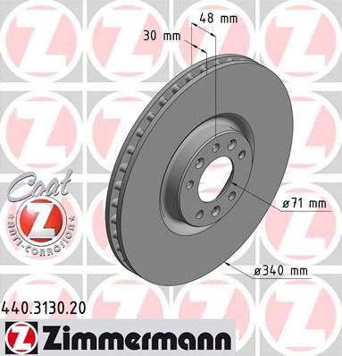 ZIMMERMANN 440313020 -  Тормозной диск