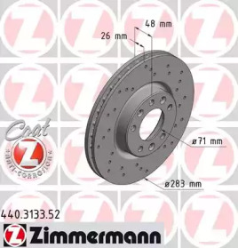 ZIMMERMANN 440313352 -  Тормозной диск