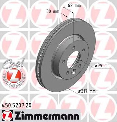 ZIMMERMANN 450520720 -  Тормозной диск