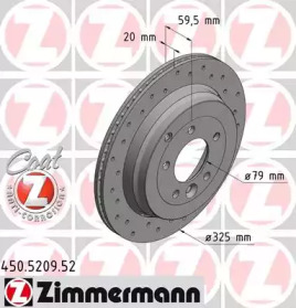 ZIMMERMANN 450520952 -  Тормозной диск