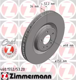 ZIMMERMANN 460155220 -  Тормозной диск