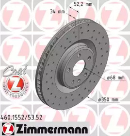 ZIMMERMANN 460155252 -  Тормозной диск