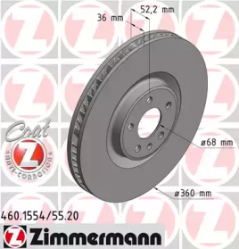 ZIMMERMANN 460155420 -  Тормозной диск