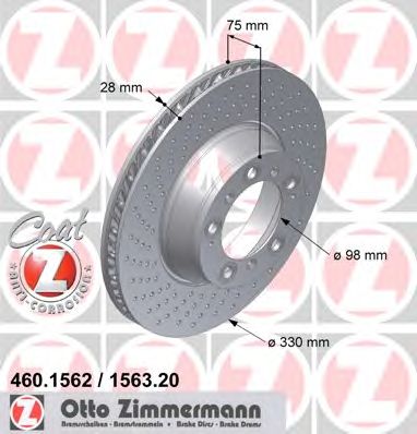 ZIMMERMANN 460156220 -  Тормозной диск