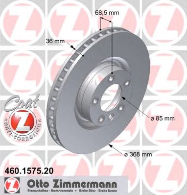 ZIMMERMANN 460157520 -  Тормозной диск