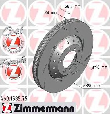 ZIMMERMANN 460158575 -  Тормозной диск