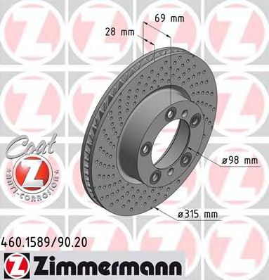 ZIMMERMANN 460159020 -  Тормозной диск