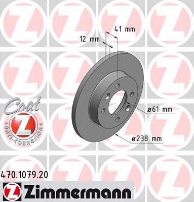 ZIMMERMANN 470107920 -  Диск тормозной, Coat Z
