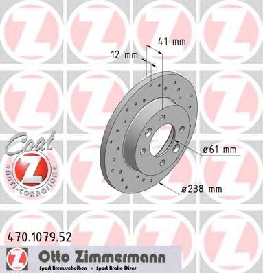 ZIMMERMANN 470107952 -  Тормозной диск