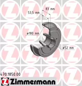 ZIMMERMANN 470185000 -  Тормозной барабан