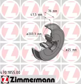 ZIMMERMANN 470185500 -  Тормозной барабан