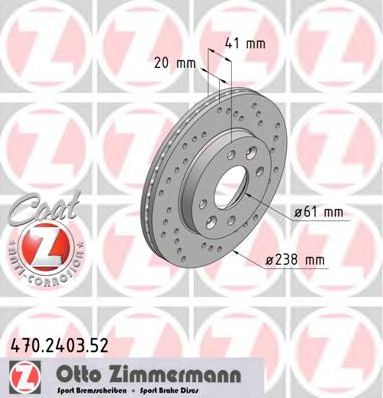 ZIMMERMANN 470240352 -  Тормозной диск