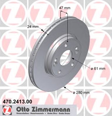 ZIMMERMANN 470241300 -  Тормозной диск