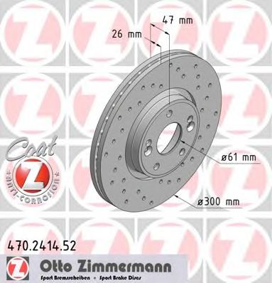 ZIMMERMANN 470241452 -  Тормозной диск
