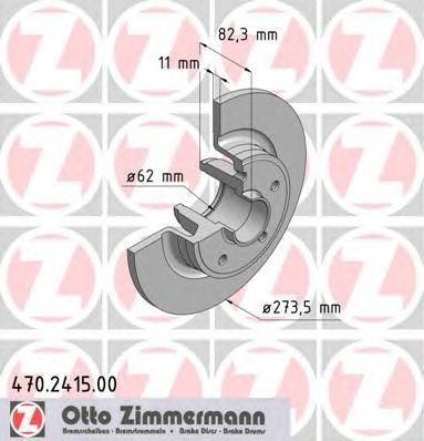 ZIMMERMANN 470241500 -  Тормозной диск