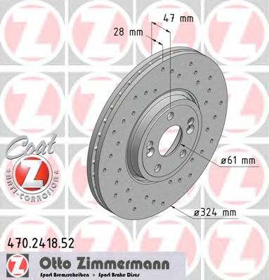 ZIMMERMANN 470241852 -  Тормозной диск