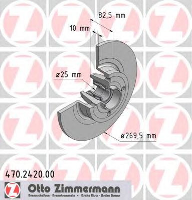 ZIMMERMANN 470242000 -  Тормозной диск