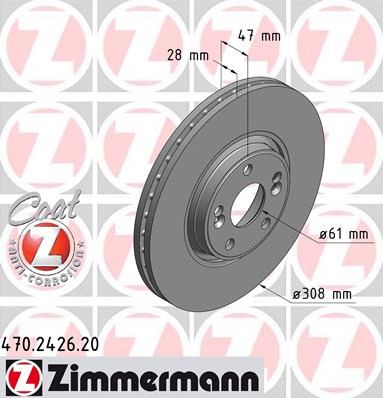 ZIMMERMANN 470242620 -  Тормозной диск