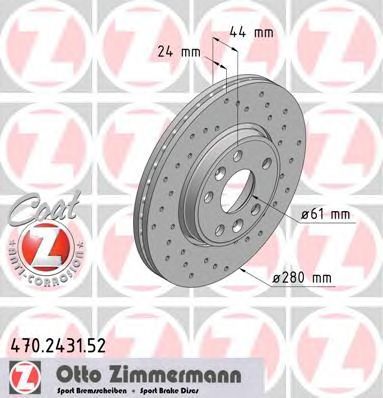 ZIMMERMANN 470243152 -  Тормозной диск