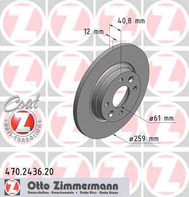 ZIMMERMANN 470243620 -  Тормозной диск