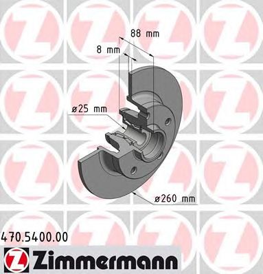 ZIMMERMANN 470540000 -  Тормозной диск