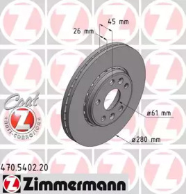 ZIMMERMANN 470540220 -  Тормозной диск