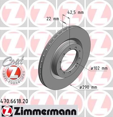 ZIMMERMANN 470661820 -  Тормозной диск