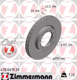 ZIMMERMANN 470661920 -  Тормозной диск