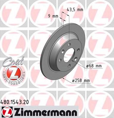 ZIMMERMANN 480154320 -  Тормозной диск