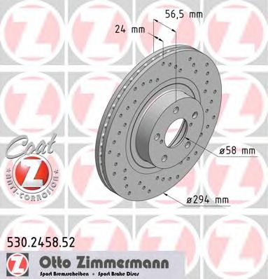 ZIMMERMANN 530245852 -  Тормозной диск