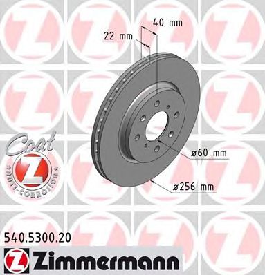ZIMMERMANN 540530020 -  Тормозной диск