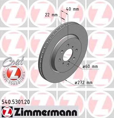 ZIMMERMANN 540530120 -  Тормозной диск