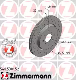ZIMMERMANN 540530152 -  Тормозной диск