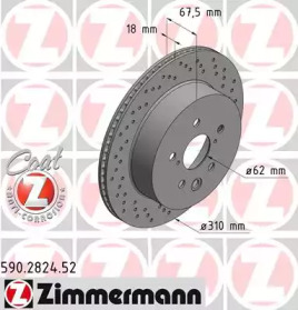 ZIMMERMANN 590282452 -  Тормозной диск