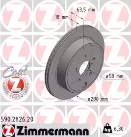 ZIMMERMANN 590282620 -  Тормозной диск